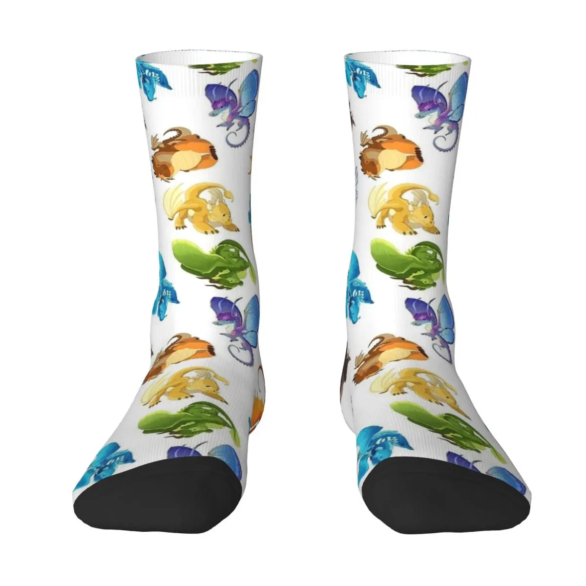 Носки Wings Of Fire Tsunami Glory And Sunny Dragon, осенние чулки, забавные женские и мужские мягкие носки, нескользящие носки с графическим рисунком для скалолазания