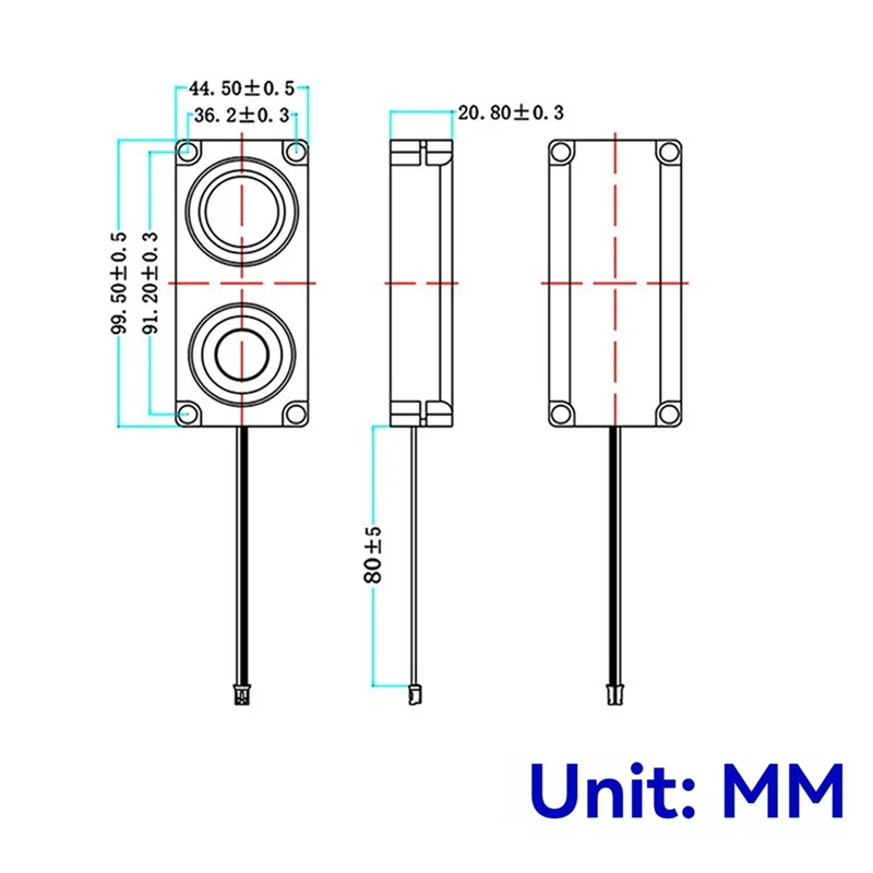 ABMF-2Pcs Compact Square Speakers Sound System 45100 Speaker Ideal For Home Audio & Portable Use