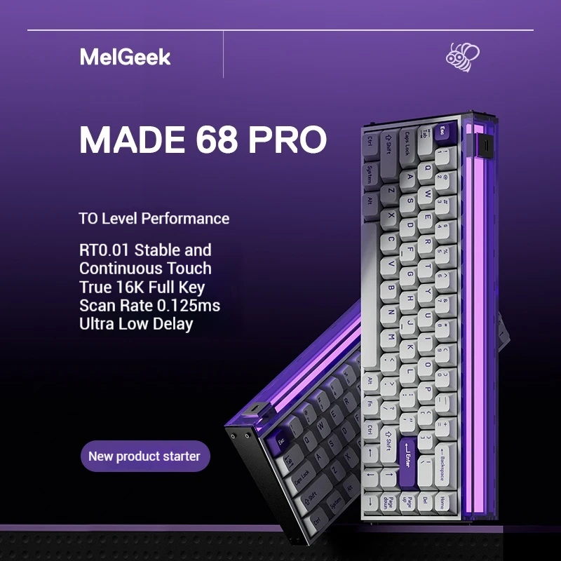 MelGeek MADE68 Pro Ultra Mechanical Keyboard Magnetic Switch Wired RT Gaming Customized Esport 16k Rate 8K Polling Rate 0.125ms