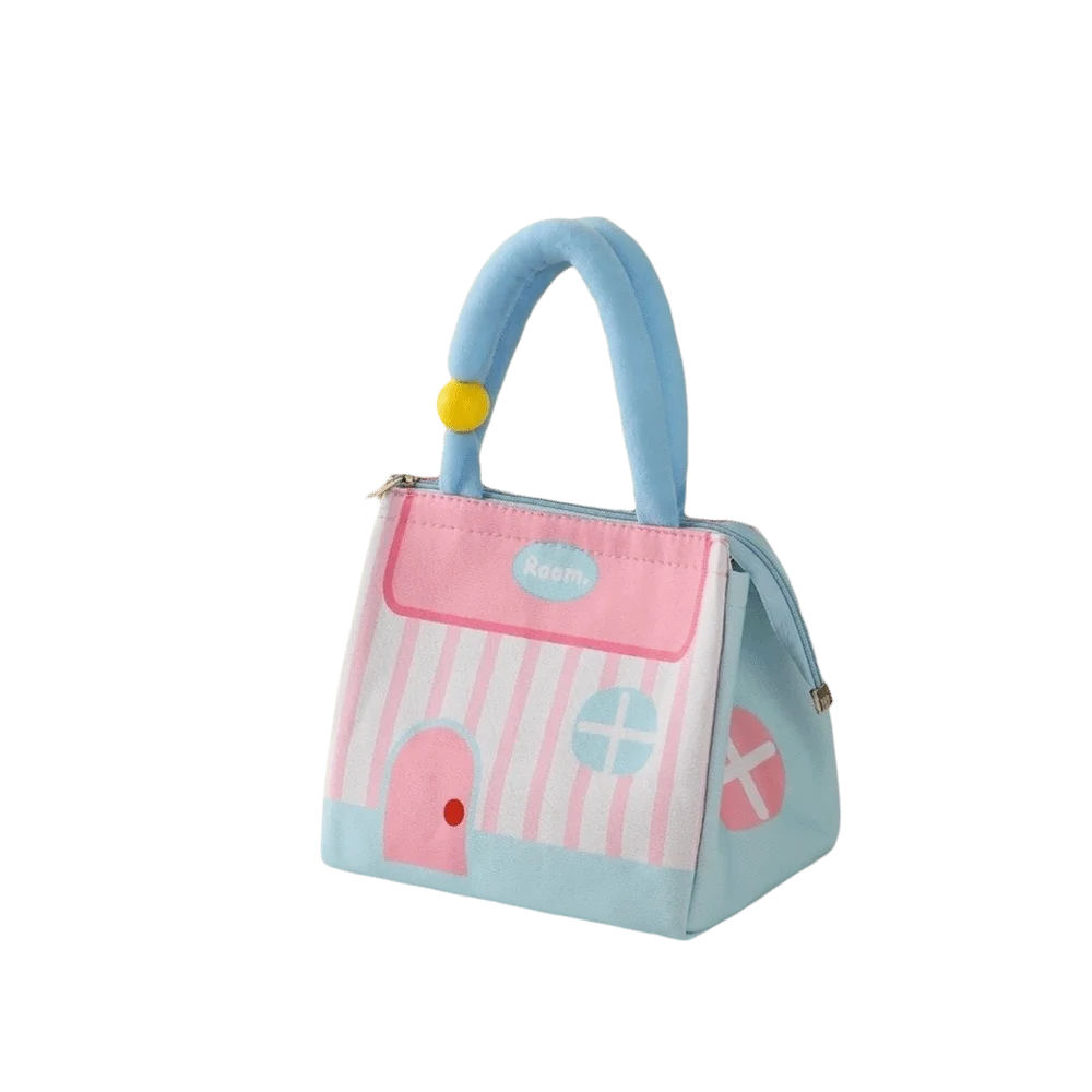 House Shaped Cartoon Insulated Lunch Bag Portable Leakproof Lunch Tote Bag Lightweight Waterproof Food Carrier Handbag Picnic