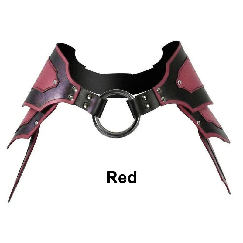 Średniowieczny renesansowy skórzany pierścień PU Faulds Viking Knight Ranger Witch Cosplay Costume Tasset Armor LARP Halloween Props