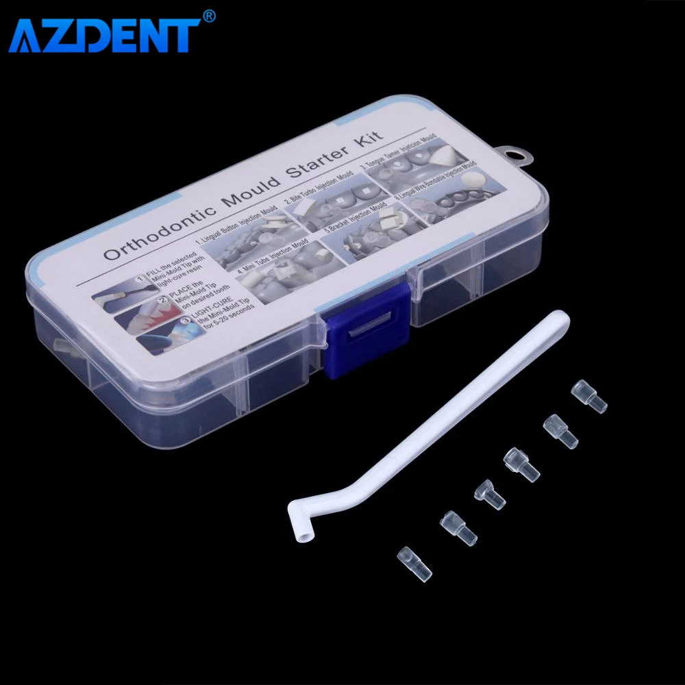 Dental Mini Injection Mould AZDENT Ortho Lingual Button 1 Handle 6 Mould/set Orthodontic Accessories