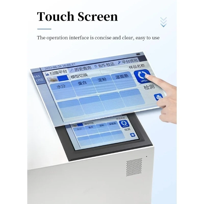 

Оборудование для быстрого тестирования качества пшеницы – анализирует влажность, содержание белка и крахмала в пшенице, с указанием ценовой информации
