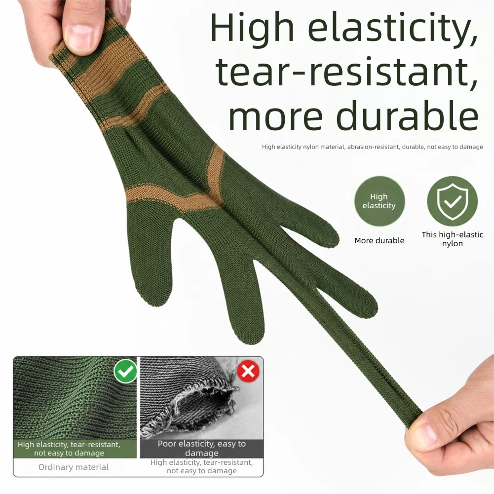 Nylon Safety Work Gloves Breathable Non-Slip Abrasion Resistant Utility Gloves For Gardening Diy And Safe Objects Handling