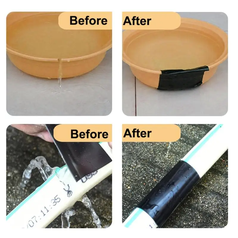 150 cm PVC-Leckreparaturband, stark klebendes Rohrpflaster für Löcher und Risse, wasserdichter Butyl-Aufkleber, sofortige Leckbefestigung, langlebiges Dichtmittel – Detail 4