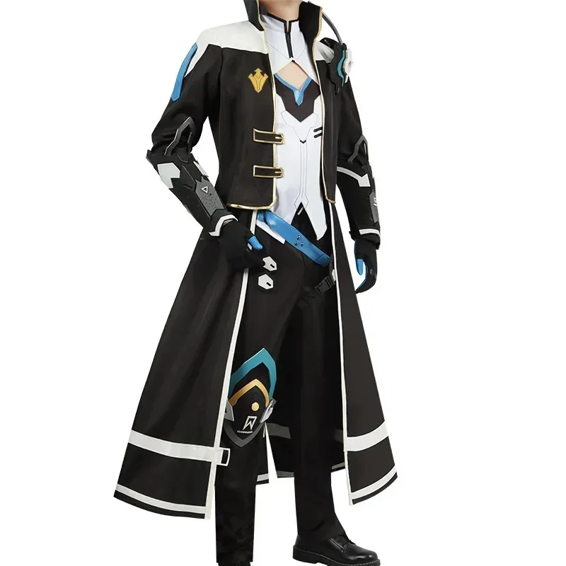 

Anime Cosplay Game Honkai Impact 3 Kevin Kaslana Costumes Halloween Man Cape Coat Pants Top Wig Shoes Adult Boots Cloak n,.vl;6