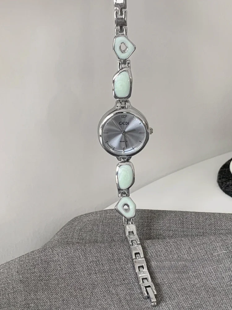 Ladies Wholesale Silver Steel Strap Bracelet Light Luxury Blue Waterproof Bracelet Student Clock Women Watches Luxury Reloj