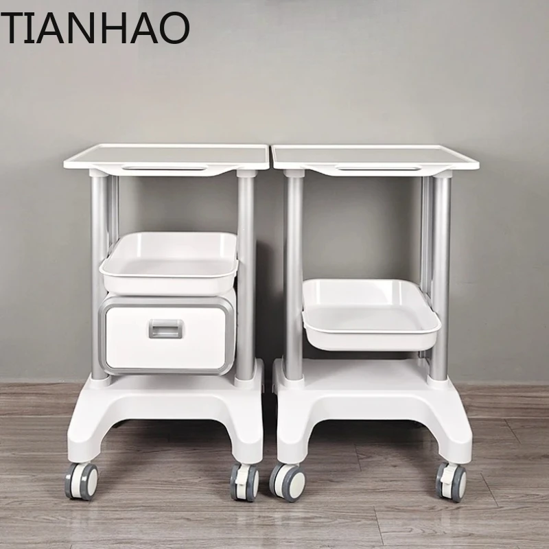 Cosmetic Instrument Stand Dental Mouth Dental Clinic Mobile Trolley Scanner Trolley Multifunctional Storage Base