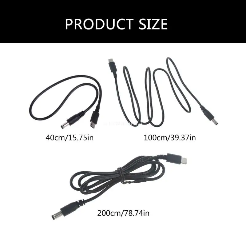 كابل محول USB C إلى DC5.5x2.1mm لتشغيل سريع للأجهزة الرقمية دروبشيب