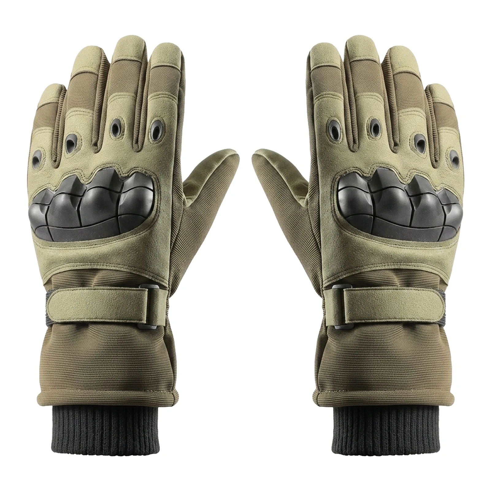 1 Pair Touchscreen Winter Gloves Thermal Fleece-Lined Tactical Work Gloves for Men Cycling Motorcycle Riding Durable Gear