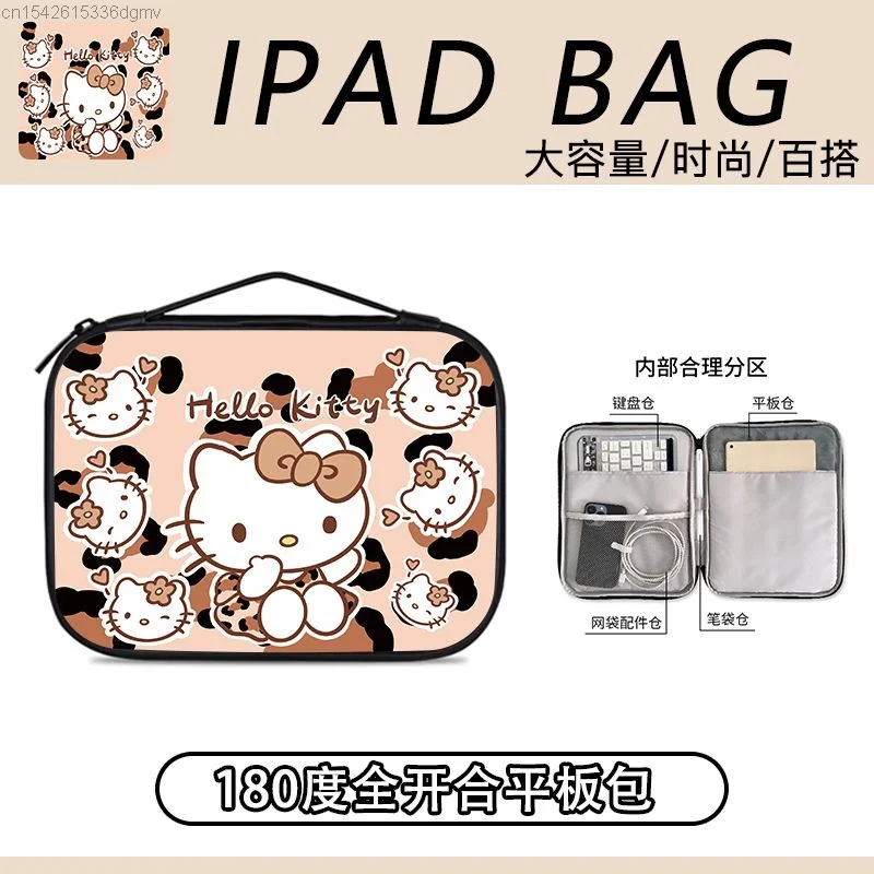 Sanrio Hello Kitty Tablet Bag IPad Storage Bag Protective Case For 9 10 11 12 Inch For Huawei Xiaomi Tablet Waterproof Bags