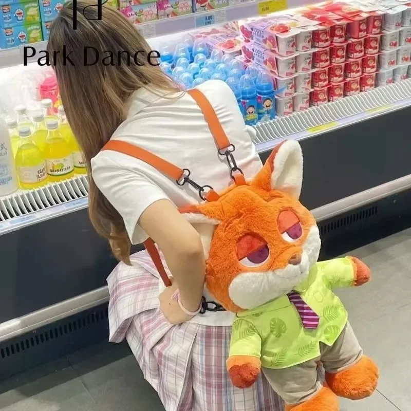 Zootopia Judy Hops Nick Wide Kawaii Doll Backpack Personalized Cartoon Large Capacity Backpack Creative Birthday Gift