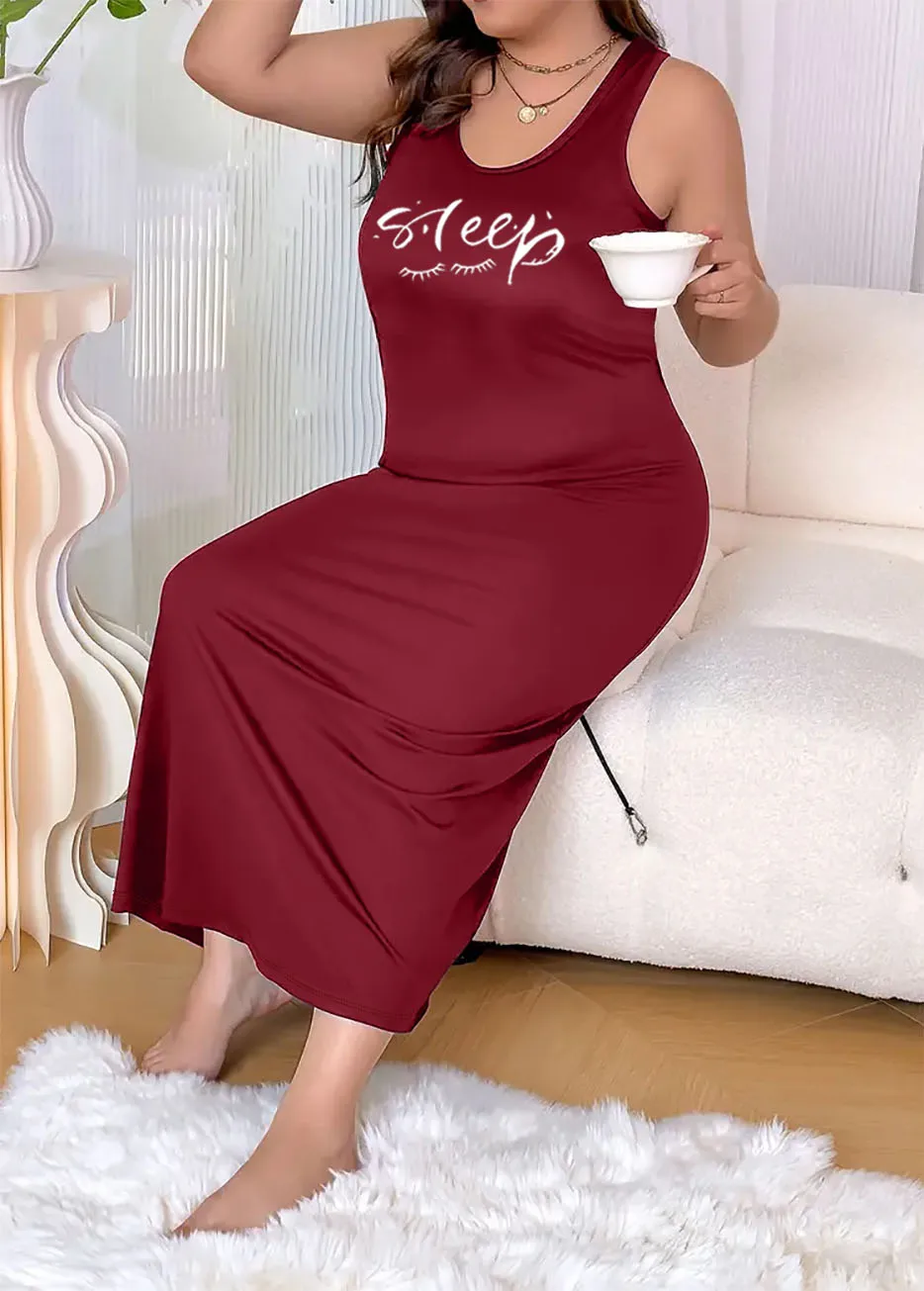 

Women's Plus-Size Sleeveless Nightgown