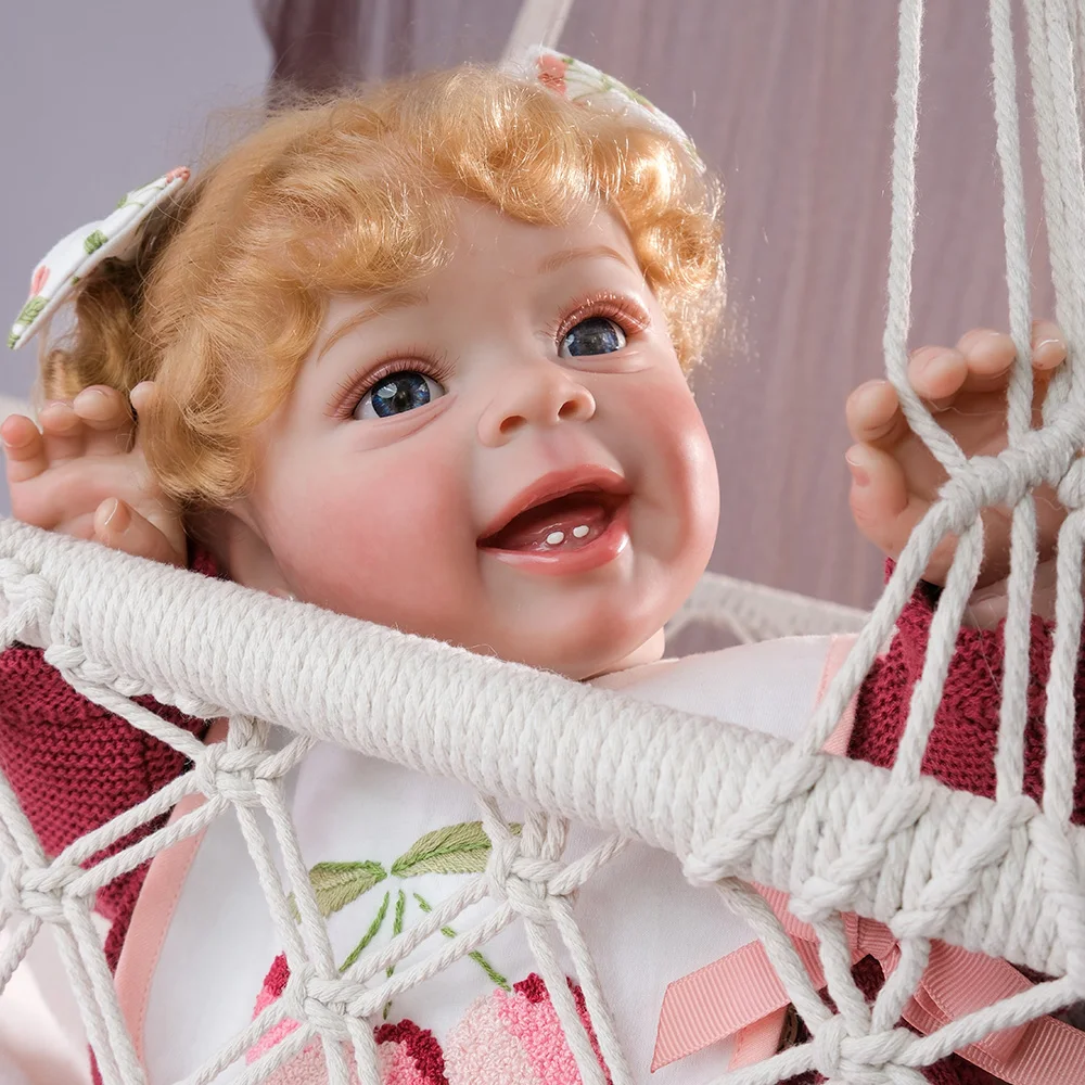 

Cloveray 24-дюймовая реалистичная кукла реборн, милая успокаивающая высококачественная реалистичная виниловая кукла, оригинальная детская игрушка-компаньон, подарки для детей