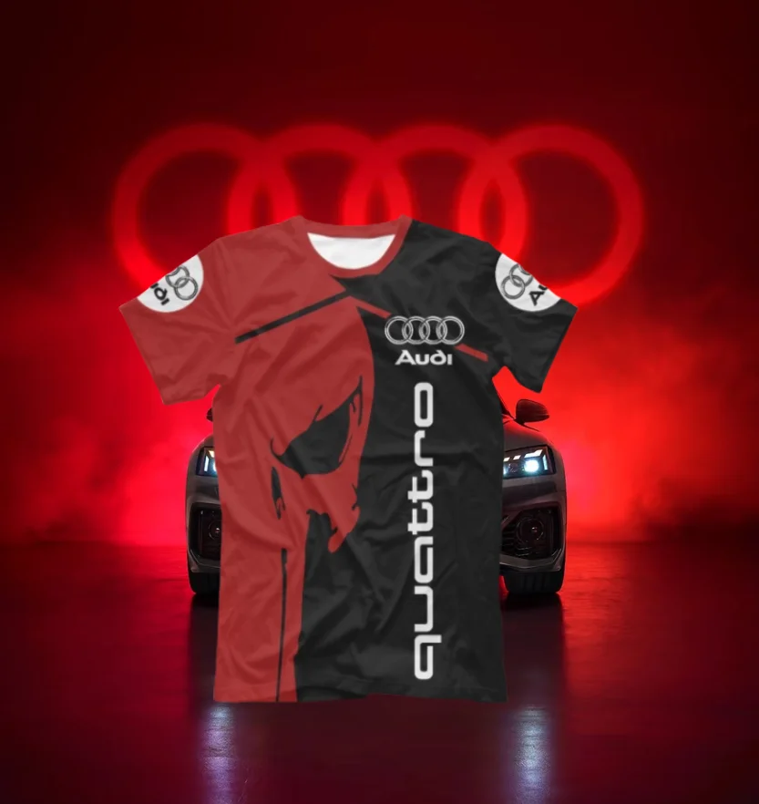 

Audi 2025 Summer Best-selling Men's Jersey T-shirt Printing Breathable and Comfortable Outdoor Sports Adult Casual Short Sleeves