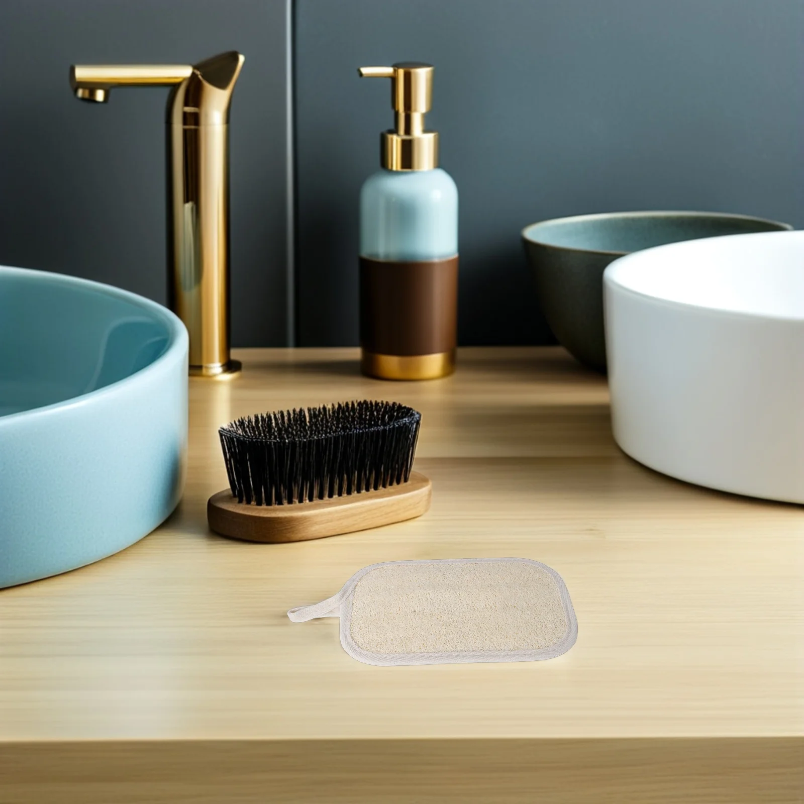 

4Pcs Loofah Bath Exfoliator Efficient Bubble Creation Smooth Skin Rectangular Scrubber Design Men Women Loofah Sponge Pads