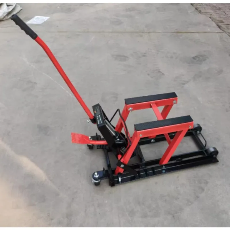 Tr* Hydraulic Motorcycle Scissor Jack 680KG Load Capacity Adjustable Portable Hoist Stand With Non Slip Rubber Tool