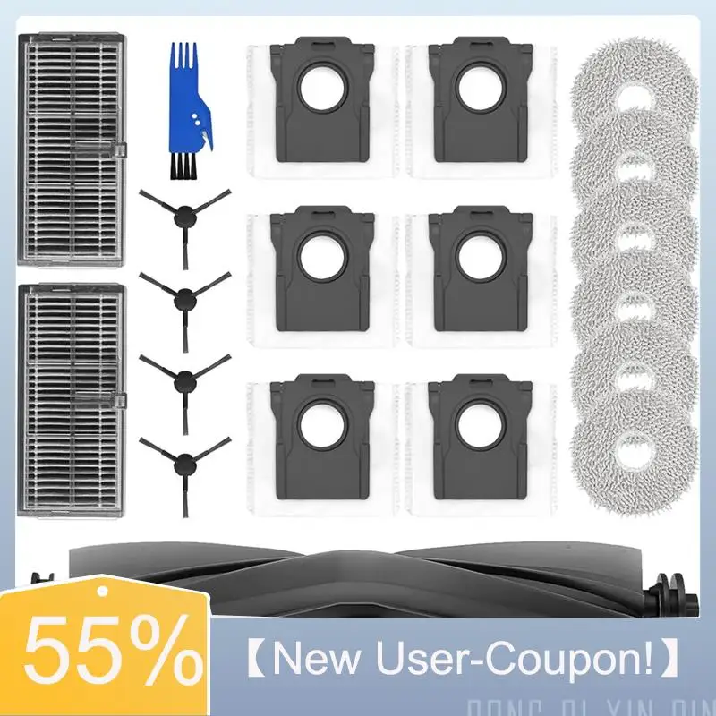 

Запасные части A60T для робота-пылесоса Dreame L10s Pro Ultra/ L10 Ultra: основная и боковые щетки, HEPA-фильтр, салфетка для влажной уборки, мешки для сбора пыли