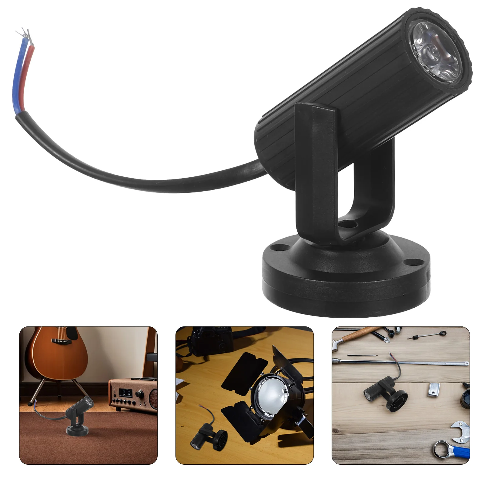 2 Pcs Stage Lighting LED Beam Spotlight Lights for Party Mini Disco Black Atmosphere Dj