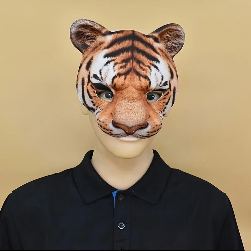 1 Stück, realistisch bedruckte Tierkostümmaske, Party-Maskerade-Tiermaske, Halloween-Kostüm-Requisiten – Detail 8