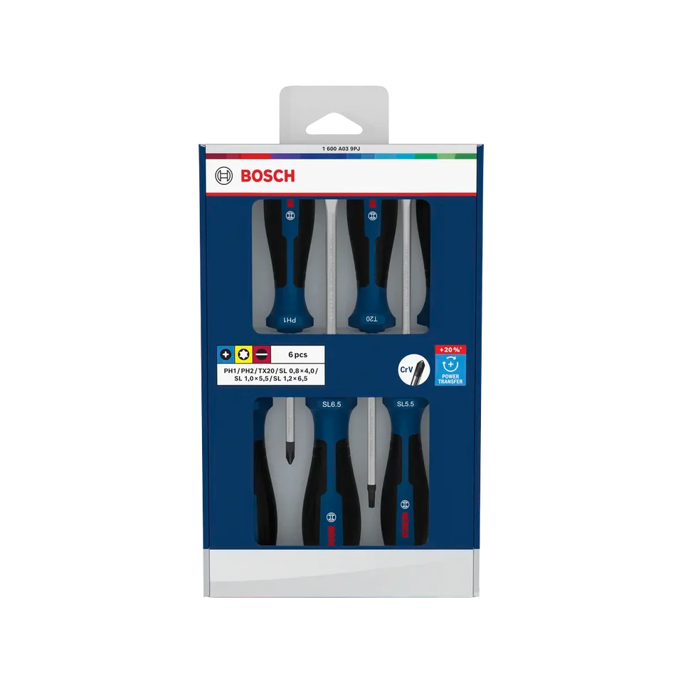 BOSCH 1600A039PJ Screwdriver Set PH/TX/SL 6PCS Hand Tools