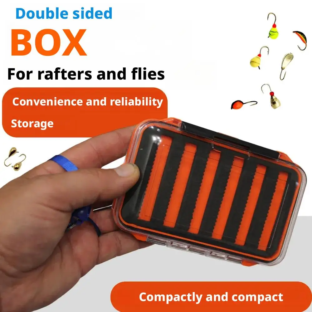 يطير صندوق صيد ل يطير الصيد سمك السلمون المرقط الوجهين مقاوم للماء خفيفة الوزن سهلة قبضة غطاء شفاف يطير الصيد إغراء صندوق تهزهز Fl E0x3 #2