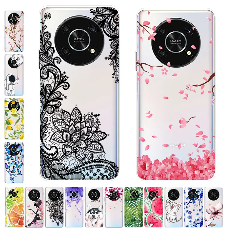 For Honor Magic4 Lite Case TPU Silicone Soft Cartoon Clear Case for Honor Magic4 Magic 4 Pro 5G Phone Cover Transparent Coque