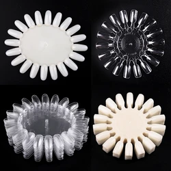 False Nail Tips Display Chart 10pcs Acrylic Gel Polish Palette Wheel Nail Art Tips Sticks Practice Color Card Nail Art Tools