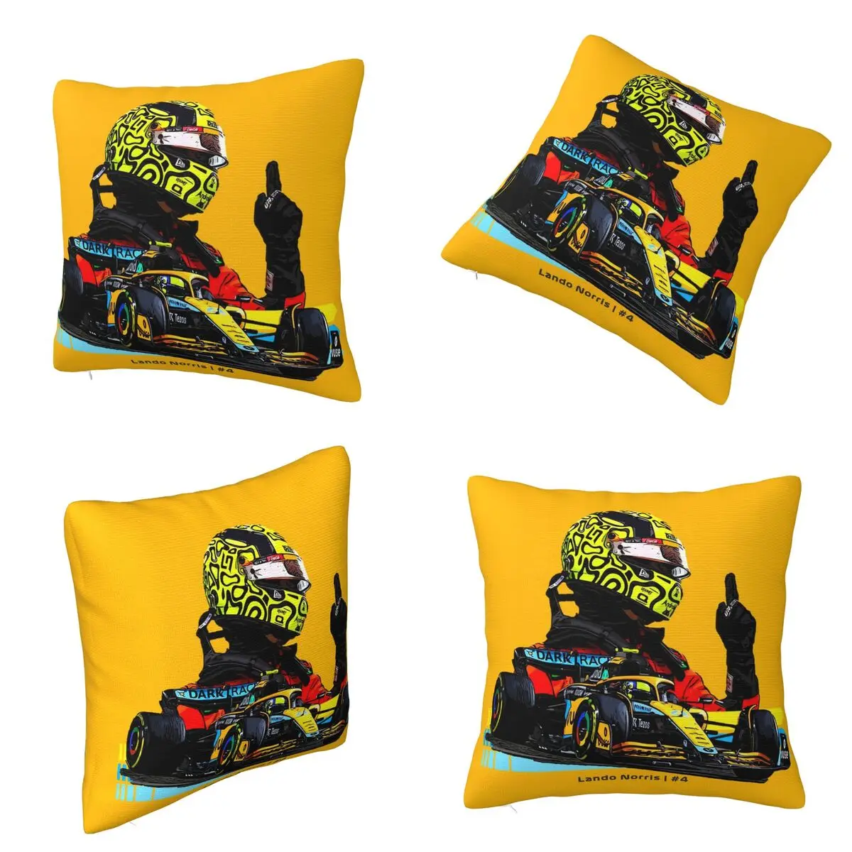 Drawing Lando Norris 4 - F1 Square Pillowcase Cushion Cover Decorative Pillow Case Throw Pillow Cover for Home Sofa Living Room