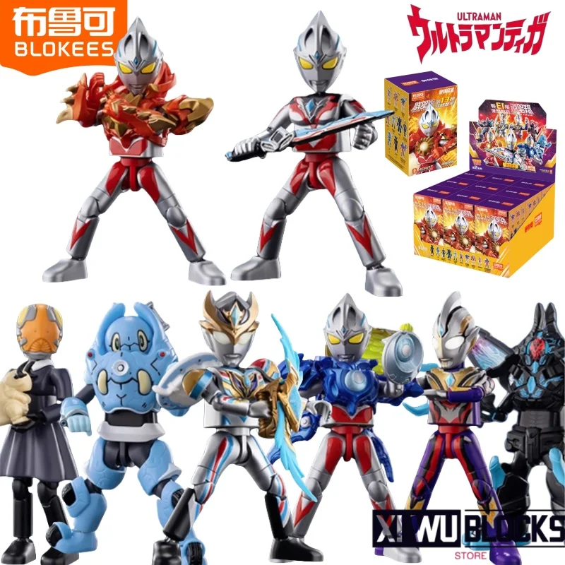 

BLOKEES Ultraman Building Blocks GALAXY VERSION 13 Movable Models Ultraman Arc Blazing Sun Armor Assemble Toys Children's Gifts