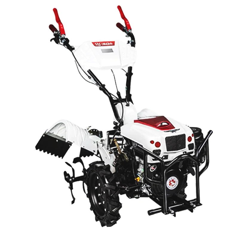 The new four-wheel drive small white dragon Zhentianlong micro-cultivator rotary tillage weeding ditching multi-functional machi