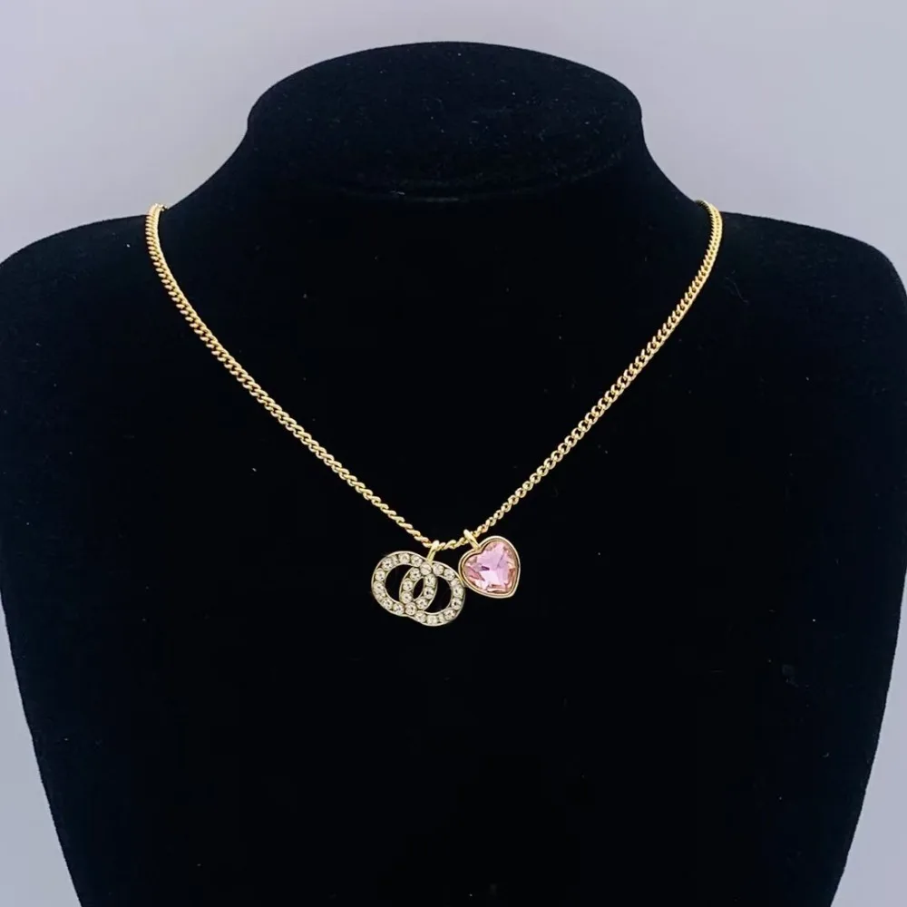 

2025 Double C Letter Necklace Women's Fashion Classic Vintage Necklace