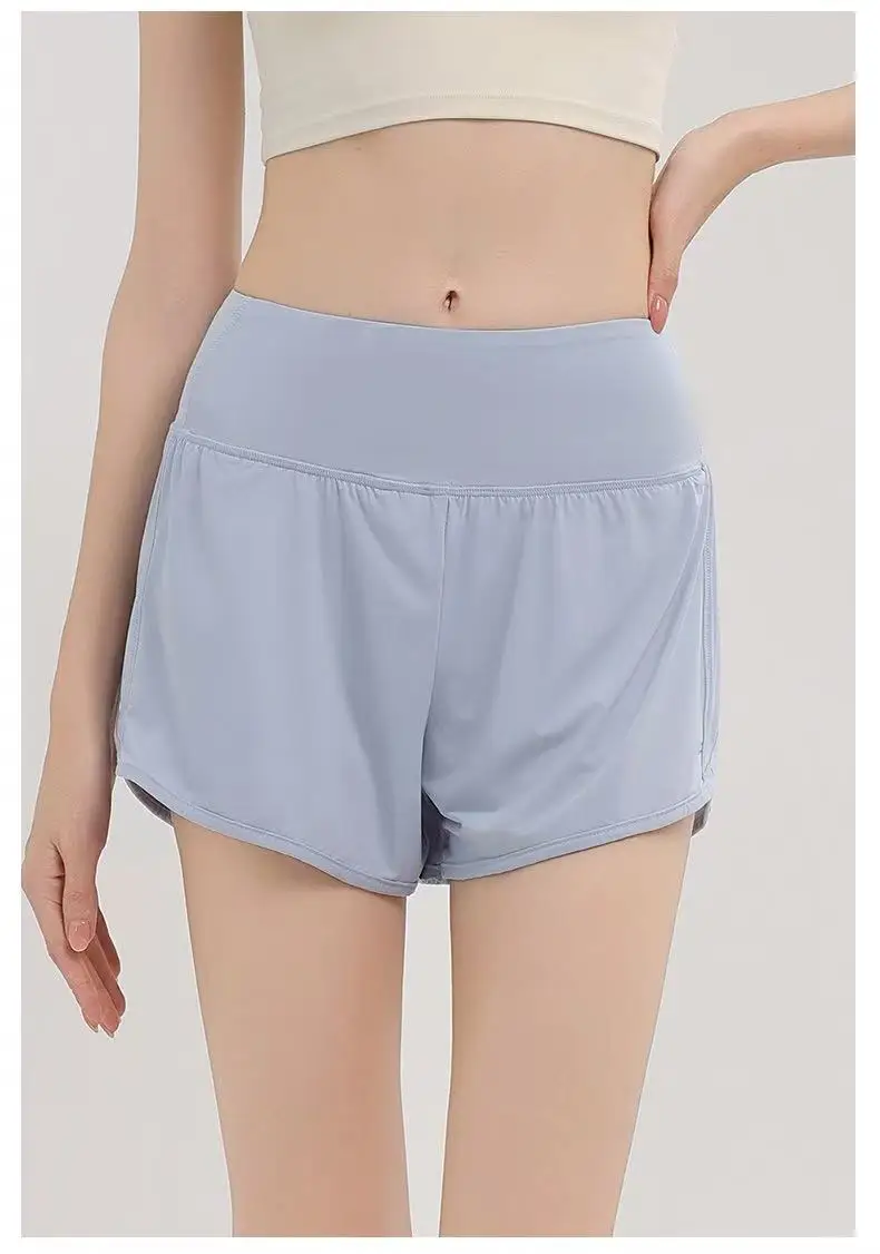 Sommer-Schnelltrocknende Sport-Shorts, locker und schlankmachend, Anti-Exposure, für Laufen, Fitnessstudio, Training, Yoga, Fitness, Dreiviertelhose, dünn – Detail 7