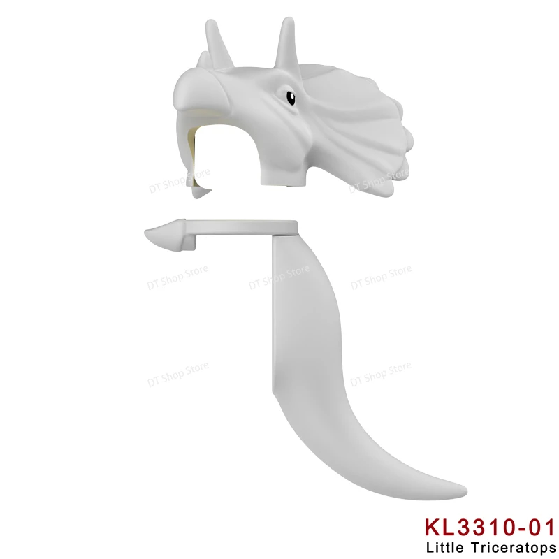 KL3310 + KL3311 dinosaures colorés chauds Orange rose scène blocs de construction briques à monter soi-même figurines d'action jouets pour enfants cadeaux