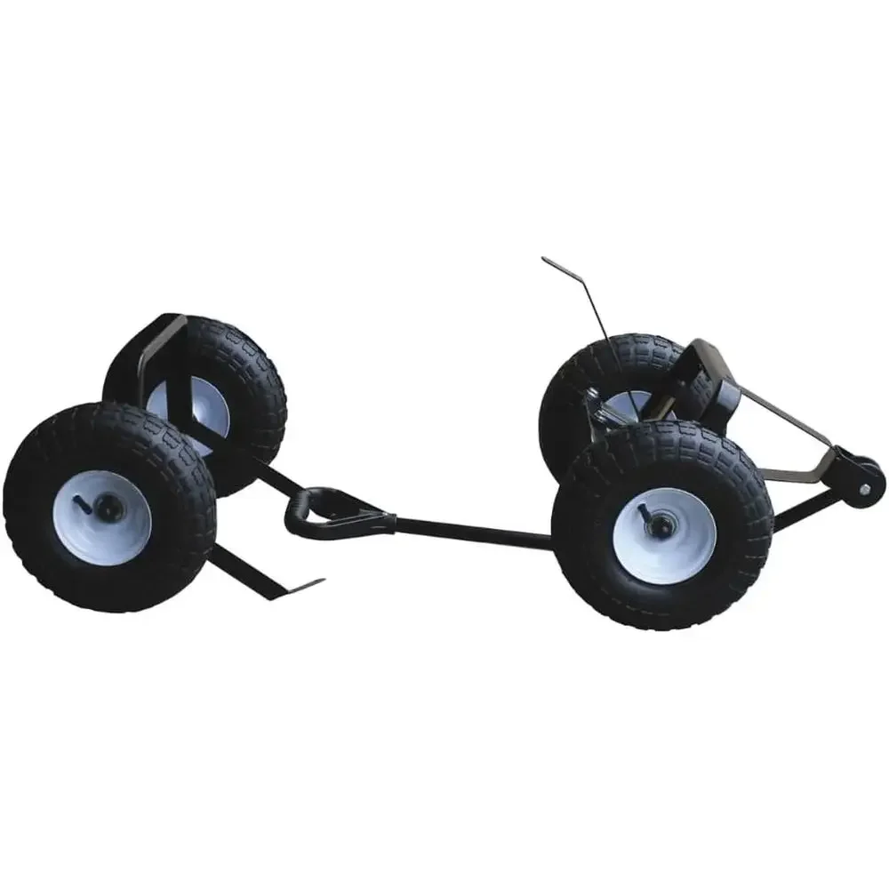 Sturdy Steel Wagon Kit with 4x10 Pneumatic Tires, Axles, and Handle for DIY Carts and Utility Vehicles