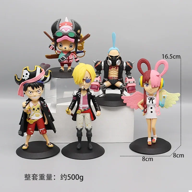 6pcs/a Set One Piece Monkey D Luffy Chopper Action Figures OP Theatre Version Dolls Decorations Nico Robin Car Ornaments Model