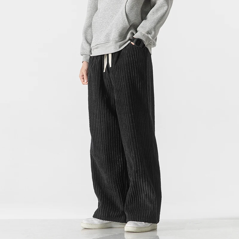 Fashion Men Harem Pants Harajuku Solid Color Oversize Man Pants Casual Corduroy Woman Trousers Loose Cargo Pants Streetwear 5XL