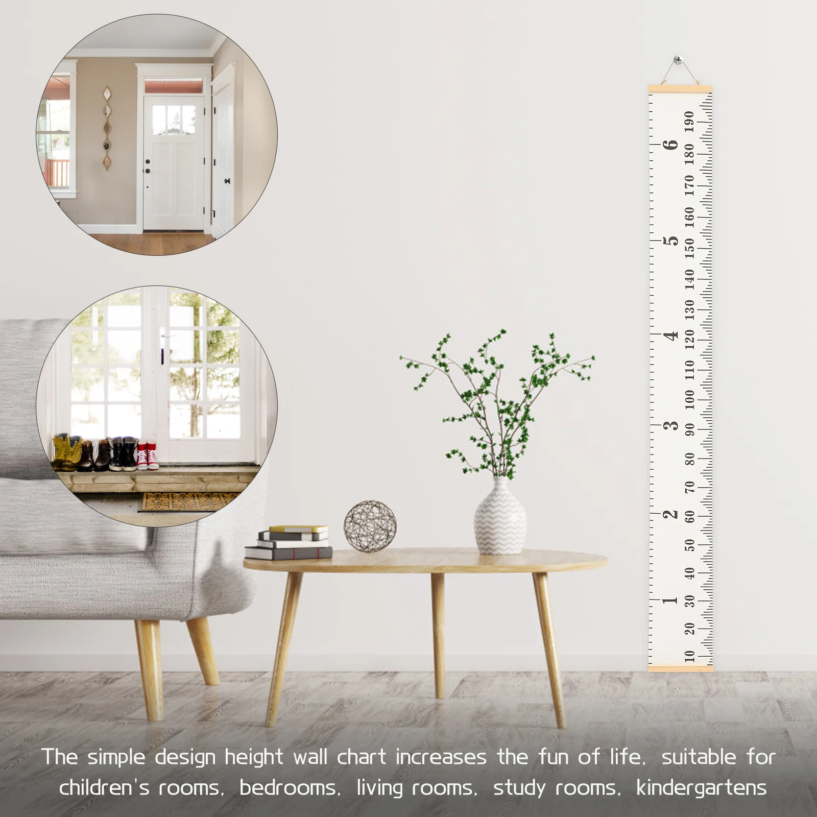 

Premium Kids Hanging Growth Measurement Ruler Growth Chart For Children Room Bedroom Kindergarten Removable Height Gauge