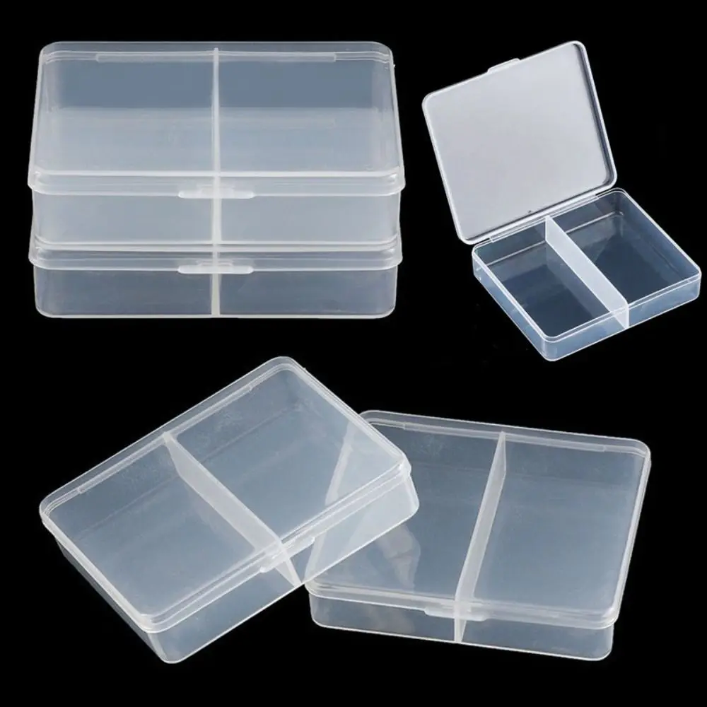 

Square Plastic Transparent Tool Storage Box Jewelry Beads Container Power Tools Accessories Box Small Items