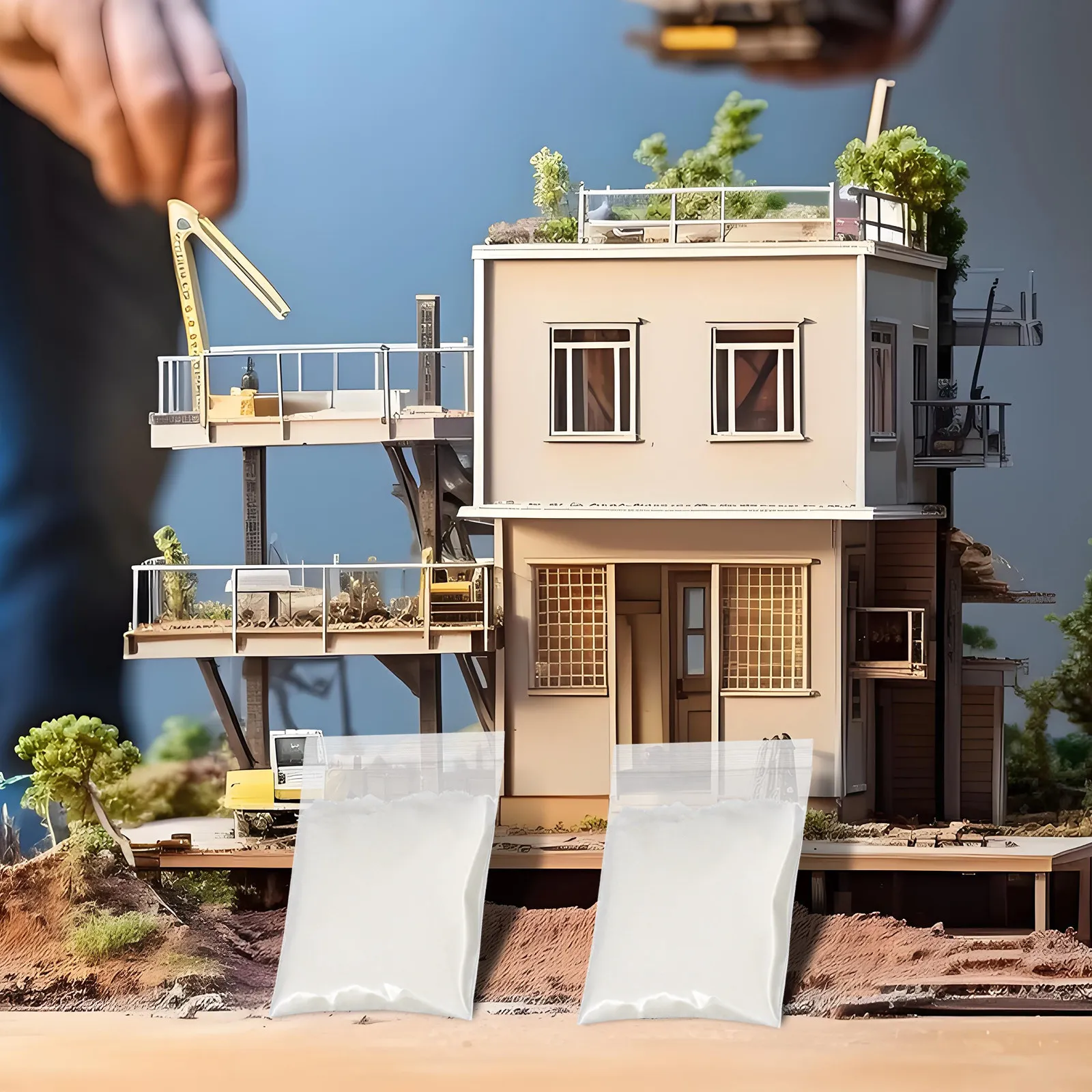 

20 пакетов строительных материалов для архитектурных моделей кукольных домиков, прочный связующий материал, мини-кирпичи, маломасштабные модели, проекты для самостоятельного ландшафтного дизайна