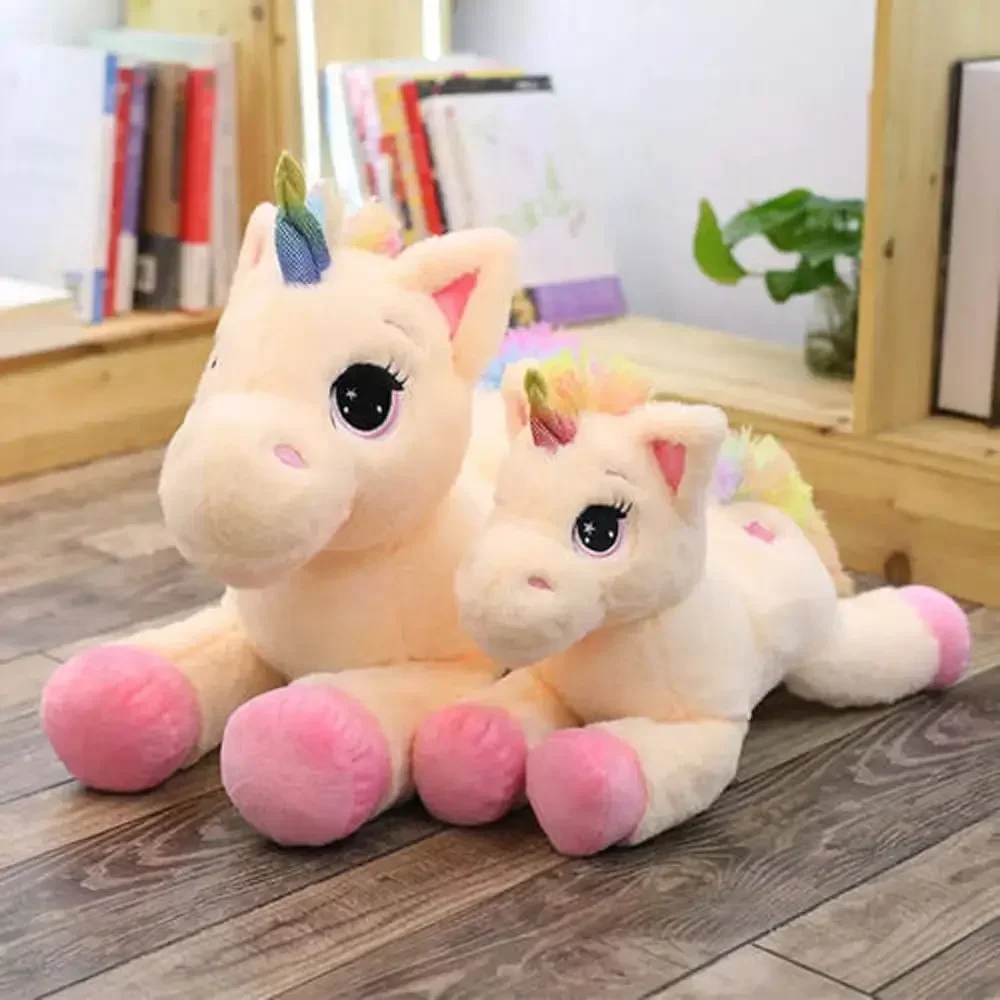 لعبة MaoGoLan Toys Studio Big Unicorn المحشوة على شكل حيوان ناعم وكبير وحيد القرن من القطيفة هدية للفتيات والأولاد (وردي، 23.5 بوصة)