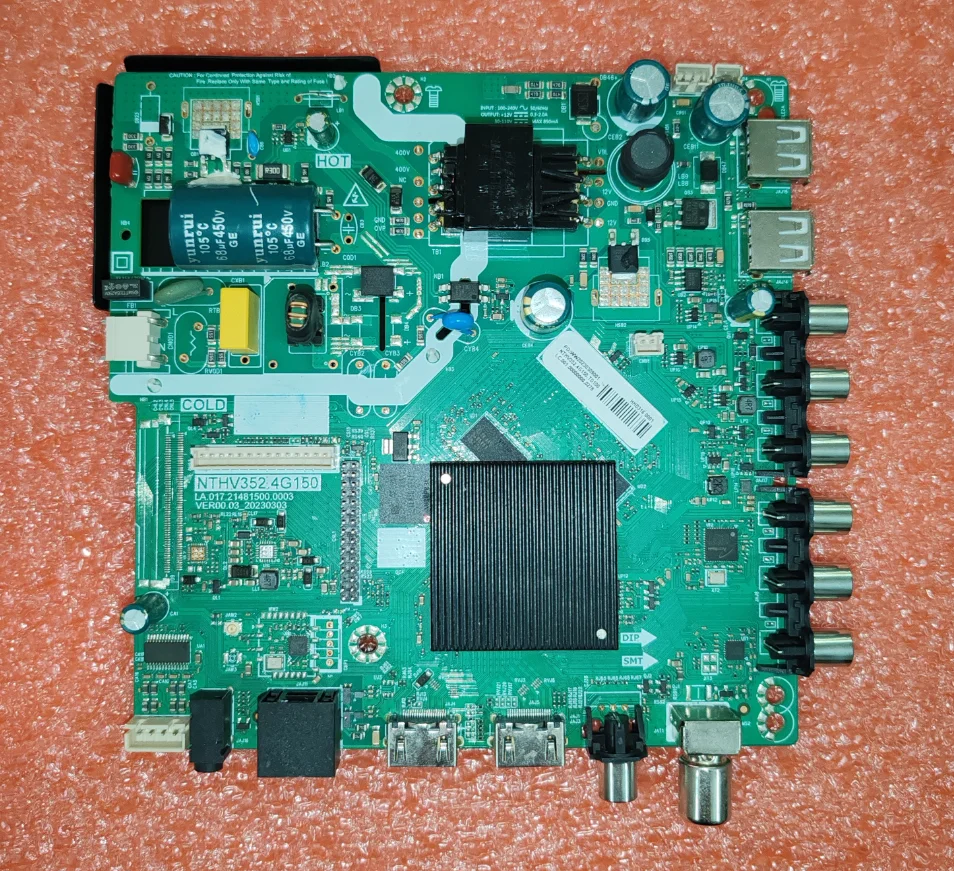 NTHV352.4G150 LA.017. 21481500 .0003 اللوحة الأم للتلفزيون ثلاثة في واحد، تم اختبارها جيدًا، صورة مادية