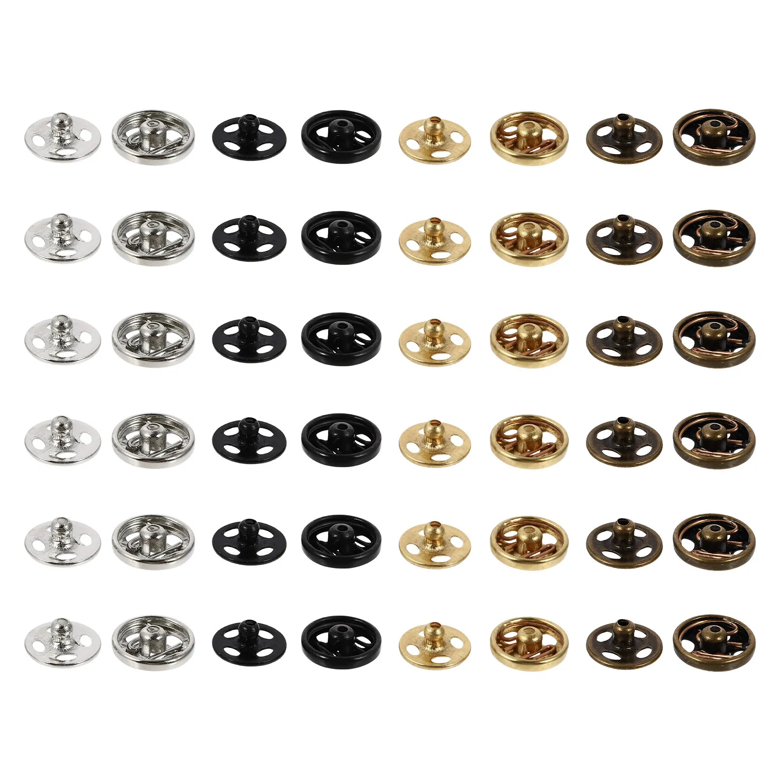 

40Pcs Mini Metal Snap Fasteners Durable Press Buttons for Clothing DIY Garment Accessories Replacement Sewing Parts