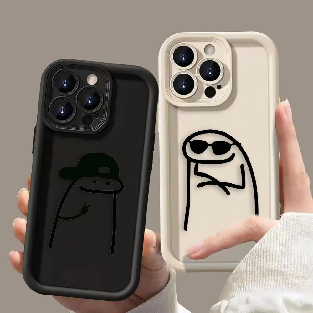 

Funny Line Art Graffiti Phone Case For iPhone 15 14 13 12 11 Pro XS Max X XR SE 7 8 6S Plus Shockproof Silicone Case Funda Shell