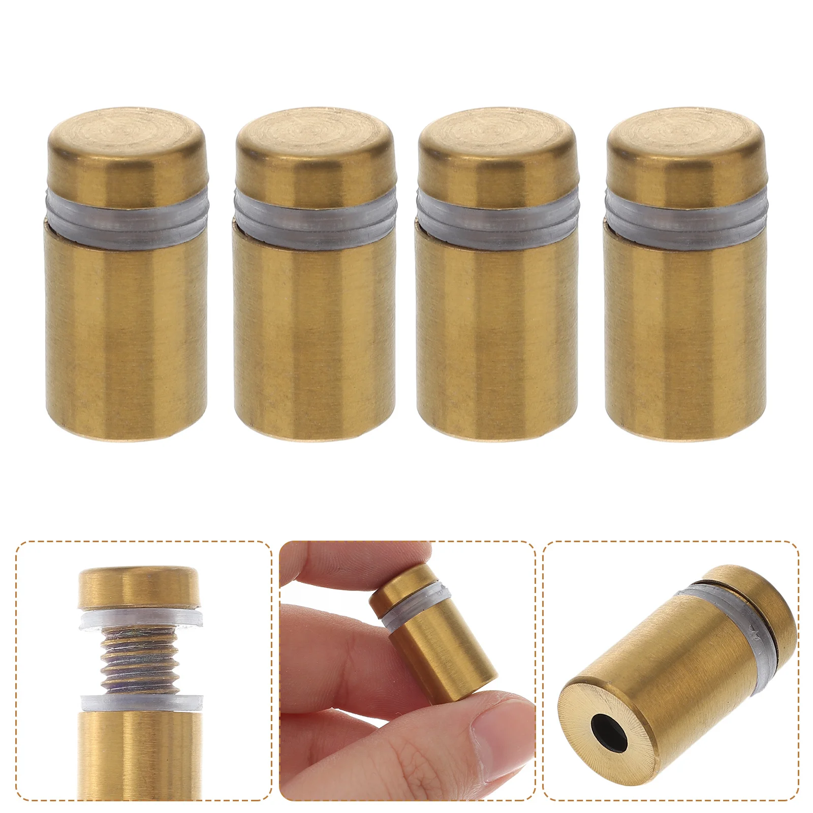 

8Pcs Stainless Steel Standoff Screws Advertising Nails for Glass Acrylic Signs Mounting Hardware Advertising Nail