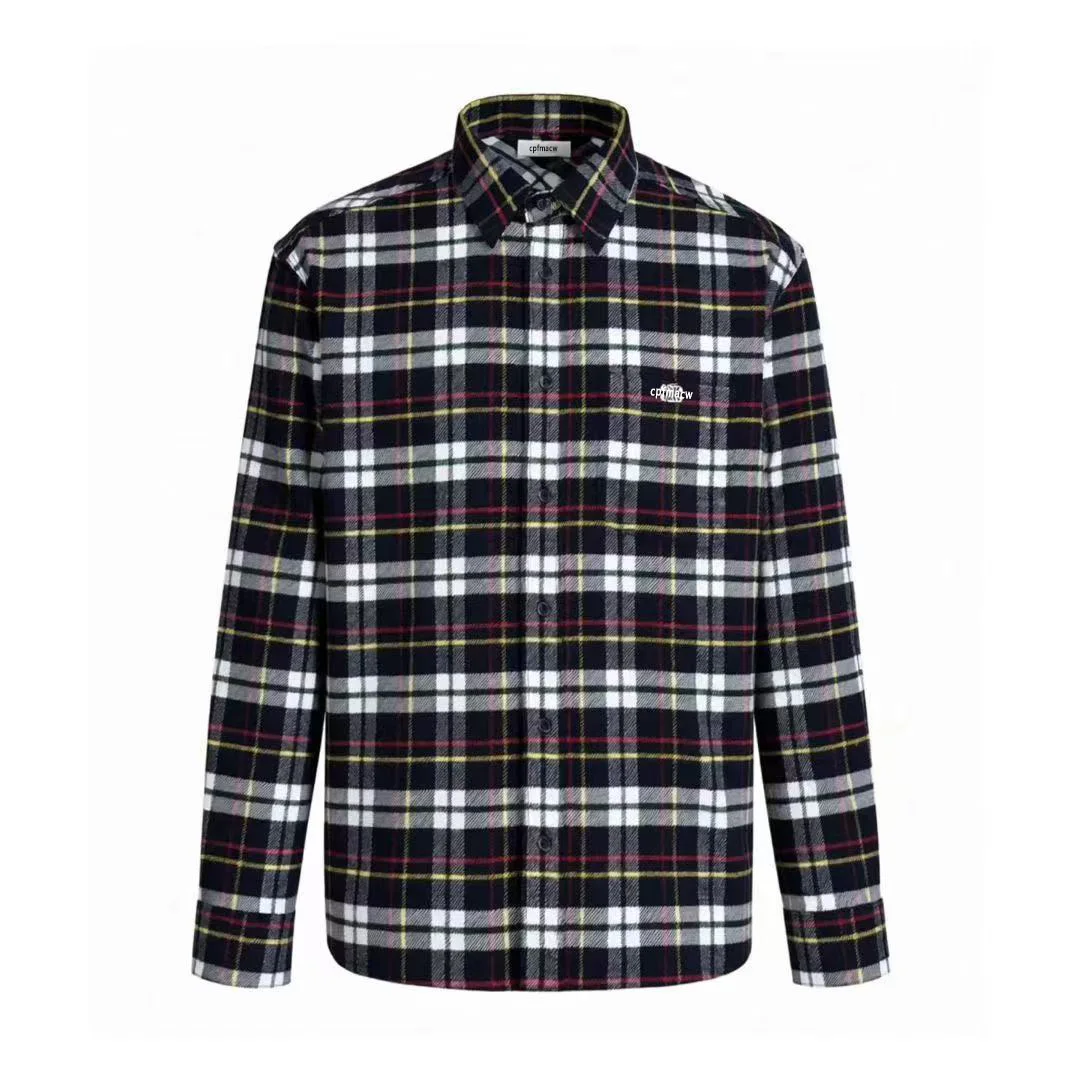 

Модная хлопковая фланелевая рубашка с длинным рукавом, повседневная, свободного кроя, для мужчин и женщин, весна-осень, в клетку, парная.