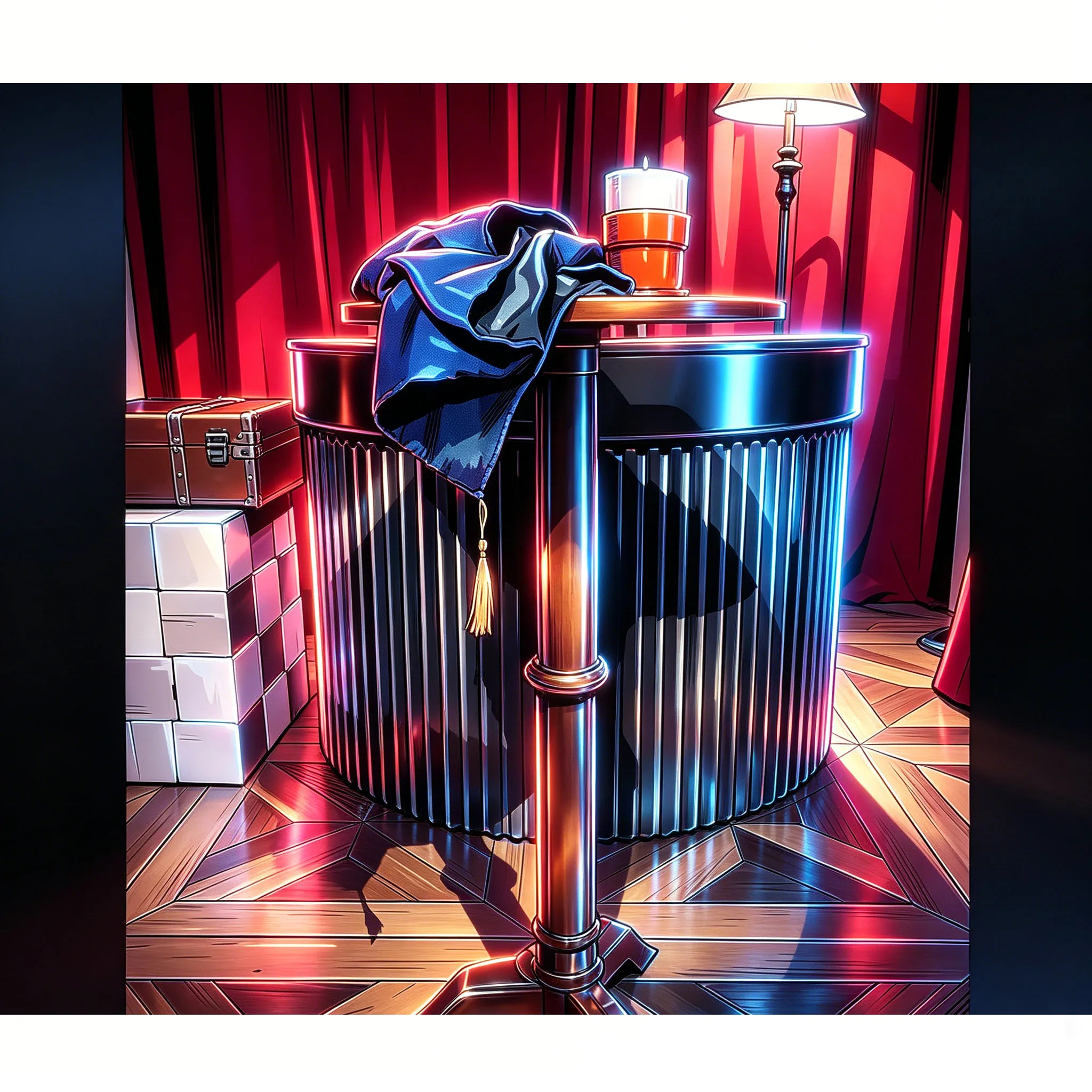 Ancient-Style Levitating Round Table with Anti-Gravity Tilting Candelabra Stage Magic Tricks Professional Magician Table Props