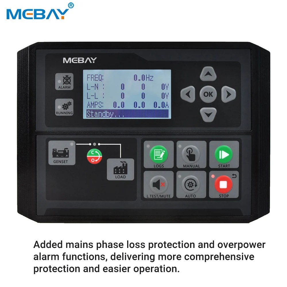 MeBay DC40D/42D MK3 Generatorsteuerung für Diesel-Aggregat Start-Stopp-Parameter Überwachung Aggregat-Teile – Detail 2