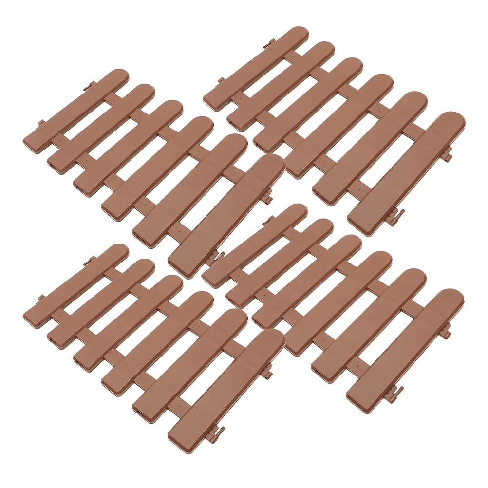 

4 Pcs White Fence 50x20 Decorative Garden Edging Plastic Lawn Fences Outdoor Picket Flowerbed Borders Yard Landscaping