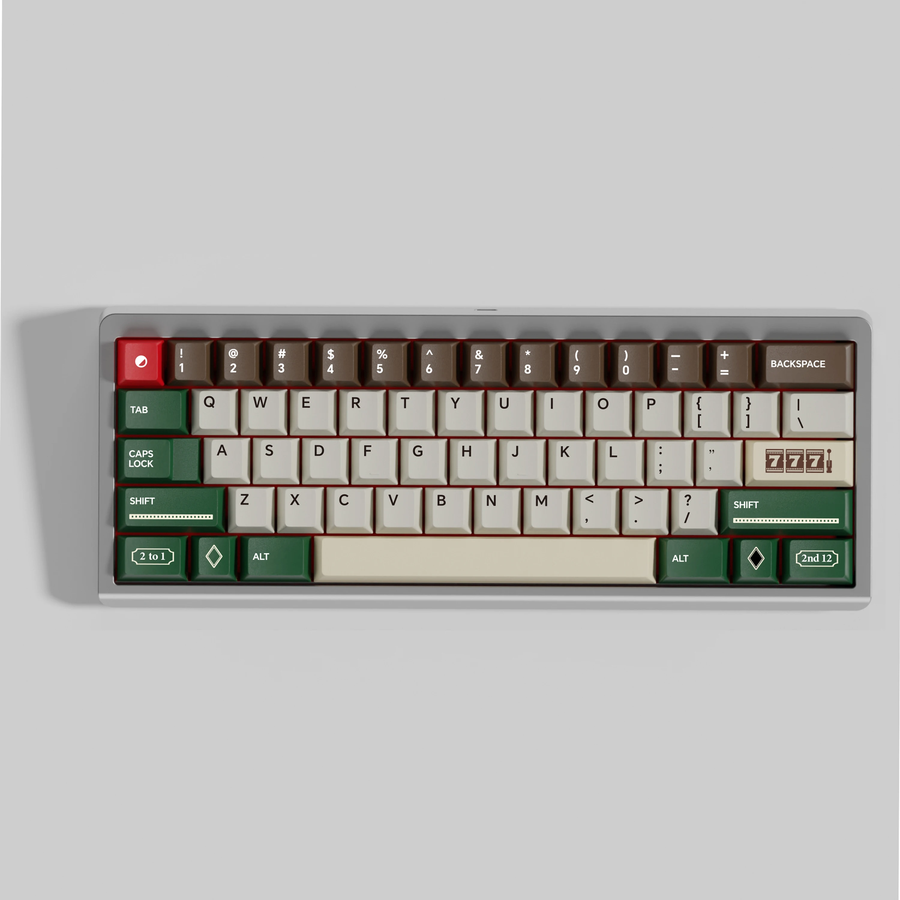 PBT Casino Keycaps Set Cherry Profile 5 Side Dye Sublimation Keycap For MX-style Keyboard ANSI/ISO layout 2.25u 2.75u Spaces